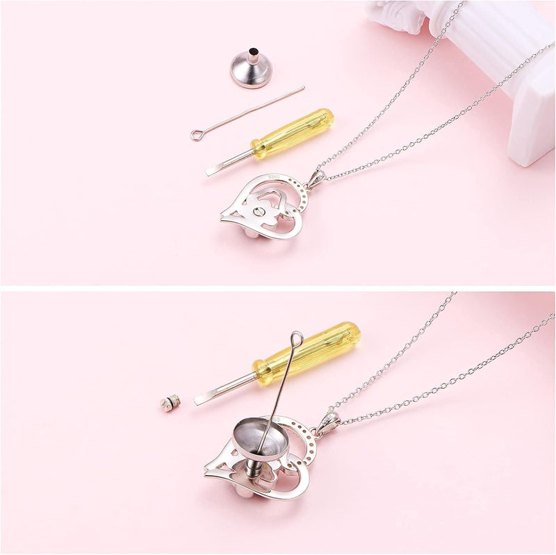 Flyow 925 Sterling Silver Cute Paw Print Forever Love Heart Pendant Necklace/Bracelet/Stud Earrings Gift for Women, Box Chain 18" - Image 3